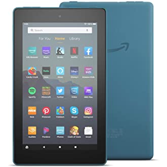 Fire 7 tablet, 7" display, 16 GB, latest model (2019 release), Twilight Blue